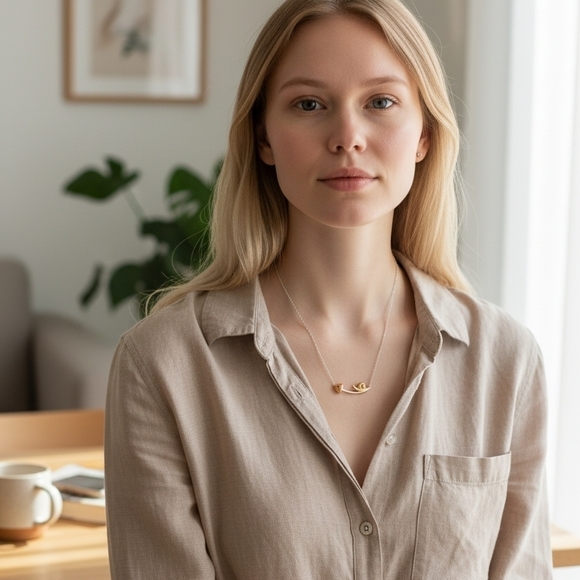 Helen De Lete Gold & Silver Toned Snail And Mushroom Pendent Necklace - Picture 2 of 4